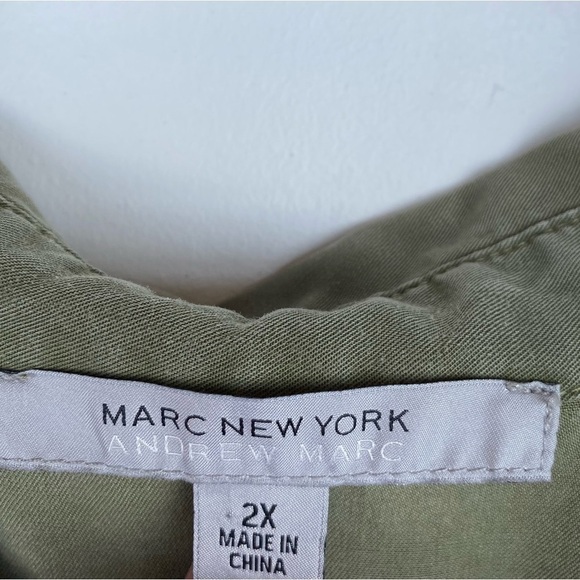 SALE 🛍️ MARC NEW YORK 100% Lyocell Army Green sleeveless top Womens size 2X - Picture 4 of 9